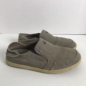 OluKai Mens Nohea Lole Clay Trench Blue Slip On Drop In Heel Loafer Shoes Sz 10